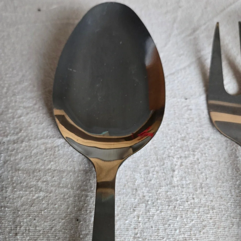 Temp-tations serving Utensil Set Green Old World ceramic 5pc stainless steel